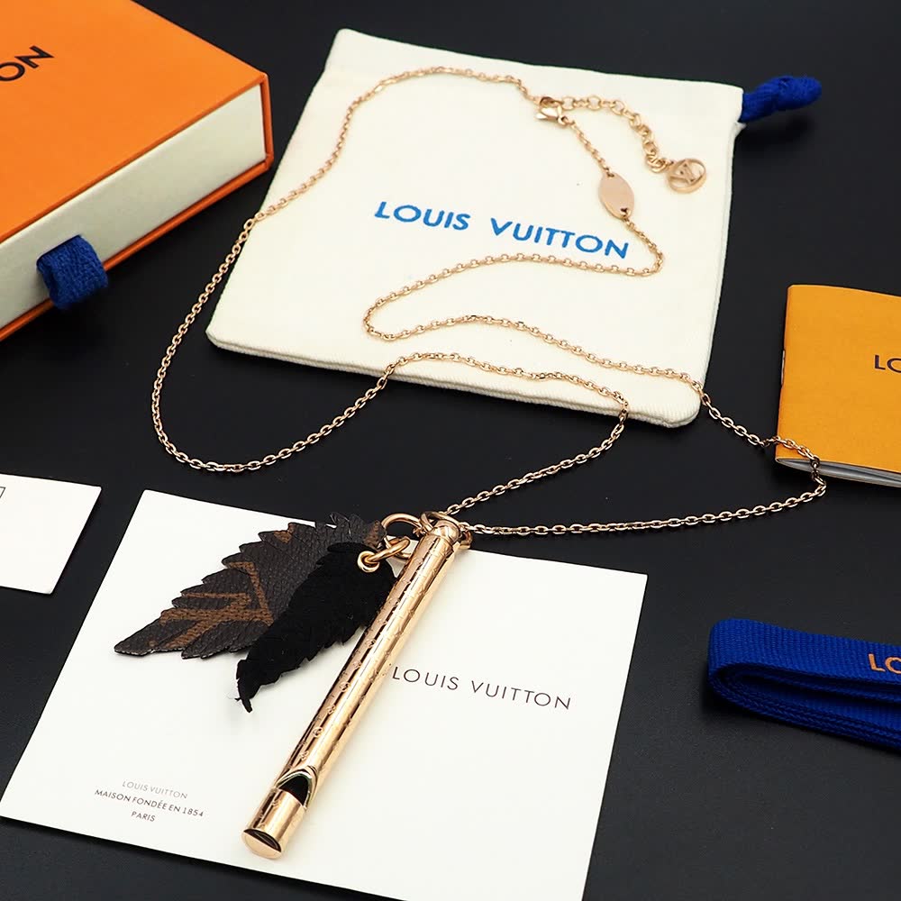 Louis Vuitton Whistle Leaf Pendant Necklace